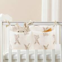 Organizador   de , bolsa de almacenamiento para cama Caddy, 2 bolsillos, colgante para cabecera de cama, bolsa de juguetes - conejo - Ver 20