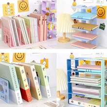 1/2/4 Bookshelves, Desktop Storage Shelves, 4-Compartment Storage Boxes, Bookshelves With Thick Dividers, Stationery Organizers, Kitchen Racks, Label Stickers, Suitable For Students, Offices, Desks, Kitchens, Bathrooms, Cosmetics