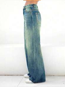 Women's Vintage Straight Loose Fit Straight Leg Jeans