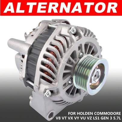 Commodore VY VT SS Alternator - LS1 For Holden Alternators & Generators 12V 140A A003TA7991 A3TA7991 92058857 Pulley Included VZ VX 1999-2005 VT VU VX VY VZ 1999-2007 Caprice Statesman Adventra Crewman Monaro Berlina Calais