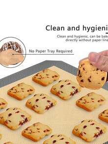 42 x 29.5厘米/16.5英寸 x 11.6英寸厚硅胶烘焙垫，不粘烘焙垫套装，耐热，可重复使用，适用于微波炉、烤盘和烘焙模具