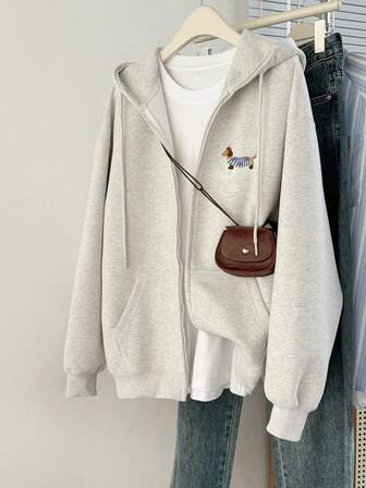 Damhuvad taxjacka med dragkedja, löst sittande ytterplagg