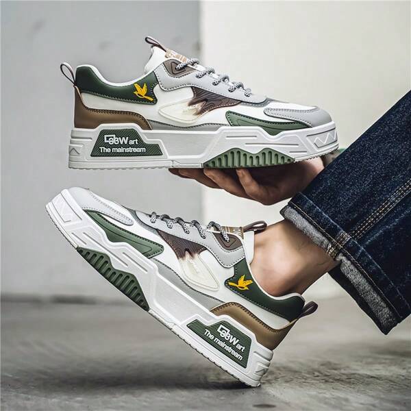 Tênis de skate masculino, tênis casuais versáteis e novos da moda para a primavera de 2025, adequados para esportes ao ar livre