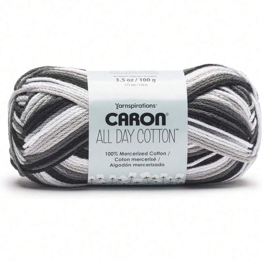 Premium Mercerized Cotton Yarn 3 Pack 173 Yards Each Soft Durable Knitting Crochet Thread Country Blue Color Quick-Dyeing Beginner Expert Use Scarves Blankets Home Decor Craft Projects - Midnight Storm - View 1