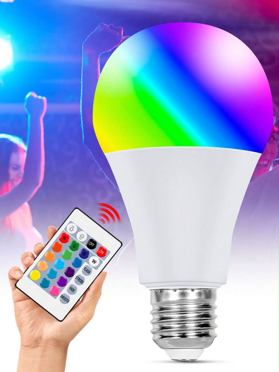 25W LED RGB 燈泡 附遙控器 E27/E26 多色 85-265V 可調光 變色 嵌入式天花板燈 10W 智慧電競 客廳 臥室 聖誕節 萬聖節 夜間照明 15W 4 種動態模式 吧檯射燈 20W 背光牆面氛圍燈 5W