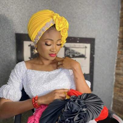 1pc New Side Weighted Accessory Headwrap, Suitable For Home, Wedding, Festival, Party Hair Sleep Cap