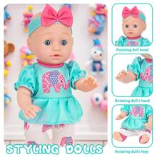 12英寸动物玩偶系列，蓝眼睛玩偶，儿童伴侣玩具，儿童过家家玩具