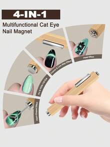 3 合 1 美甲磁铁，带心形猫眼工具，多功能猫眼凝胶指甲油磁铁笔，3D 磁性指甲油棒，多功能 UV 凝胶法式猫眼美甲工具磁铁，适用于家庭美甲沙龙 DIY、美甲用品、美甲工具、返校、指甲、按压式指甲、美甲修脚工具。
