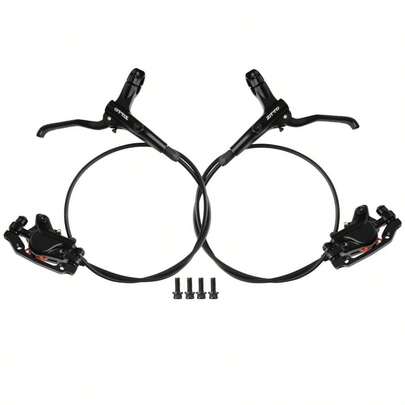 Hydraulic Disc Brakes Set, Mountain Bike Hydraulic Brakes With 160mm Disc Brake Rotor, Bicycle Aluminum Front And Rear Caliper Replacement Kit