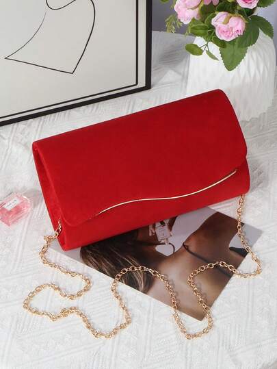 Beige Large Women Clutch Purse Evening Bag Prom Handbag With Detachable Chain For Wedding Velvet Elegant