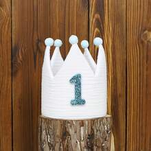 Handmade Birthday Party Decoration Hats In Pink, Blue, White, Green, Macaron Colors And Orange. Cute Birthday Crowns With Party Pom-Pom Decorations. Handmade. Christmas Stocking Fillers,Gifts,Funny Gifts,Ramadan,Personalised Gift,