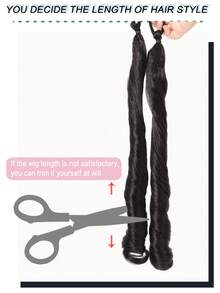 2 PCS Roman Curl Ponytail Wig Lolita Women's Wig Rubber Band Style 16 Inch Deep Curl Ponytail Wig Synthetic Heat-Resistant Fiber Wig Suitable For Daily Wear - Multicolor - View 8