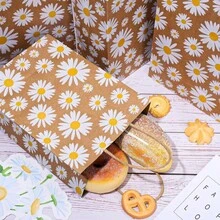 12 PCS Daisy Flower Gift Bags Bulk Daisy Party Favors Bags Daisy Candy Bags With Handles For Wedding Retro Birthday Party Decorations Supplies - 彩色 - 查看 5