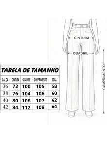 LIU ME Women's Tailored Trousers With Fake Pocket – High Waist And Wide Leg - Màu xanh lam - Xem 4