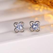 1 Paar koreanischer Stil Mini Hufeisen Ohrstecker, zart und elegant für den täglichen Gebrauch