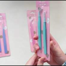 1pc Right Angled Tweezers Multi-Functional Gua Card Tweezers - Aesthetic Handmade DIY Scrapbooking Sticker Tool, Creative Macaron-Style Mini Pliers/Clips