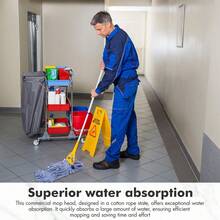 3-Pack Heavy-Duty Loop-End Cotton Mop Head Refills, Commercial & Industrial Grade String Mop Replacement For Floor Cleaning - 3 Count - View 4