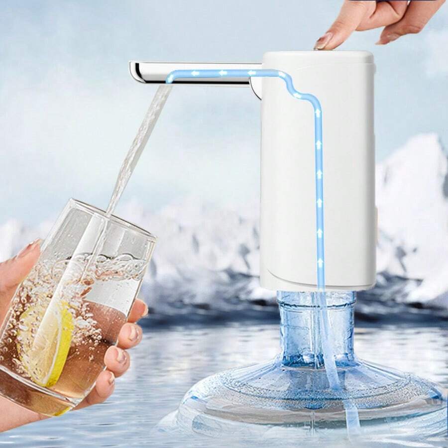Foldable Electric Water Pump, USB Rechargeable, Automatic Water Dispenser Pump, Foldable Bottled Water Pump, Household Automatic Water Dispenser, Multi-Barrel Universal Pressure Water Electric Pump Water Extractor - Convenient And Hygienic Water Extraction Method