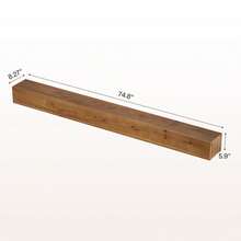 Tribesigns 74.8" Fireplace Mantel Shelf, Wall Mounted Floating Shelves For Wall, Wood Mantel Floating Shelf Storage Display Shelves, Rustic Brown - 質樸棕色 - 查看 4