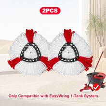 1/2/3/4pcs Mop Heads Replacement Compatible With EasyWring Spin Mop , Microfiber, Deep Cleaning Machine Washable And Easy-To-Replace