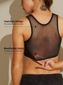 1pc Women Chest Binder Compression Top, Trans, Transgender FTM, Adjustable Seamless Binding Vest For Large Bust