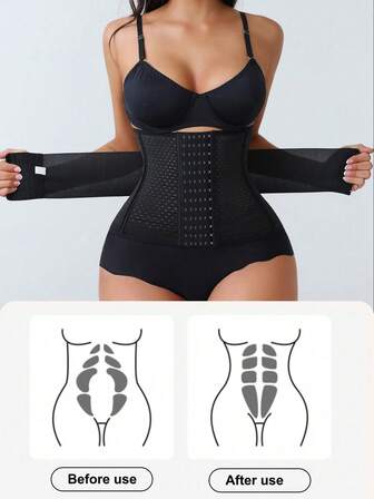 1 st midjeträningskorsett för kvinnor, shapewear efter förlossningen för smal midja, magkontroll, träningsstödjande midjebandage