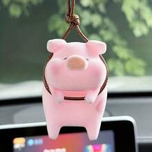 [Heart Hanging Rope Pig]Cute Little Pig Car Pendant Interior Hanging Decoration Rearview Mirror Hanging Ornament Car Creative Decoration For Men And Women - 1個 - 查看 6