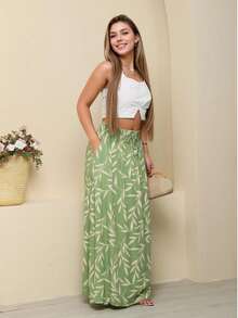 Women Skirts - Olive Green - View 4