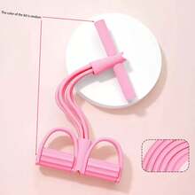 1PC Latex 4-Tube Elastic Yoga Pedal Stretching Resistance Band, Comprehensive Physical Exercise, Green, Resistance Training Equipment For Home And Gym