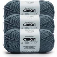 Premium Mercerized Cotton Yarn 3 Pack 173 Yards Each Soft Durable Knitting Crochet Thread Country Blue Color Quick-Dyeing Beginner Expert Use Scarves Blankets Home Decor Craft Projects - 鄉村藍 - 查看 1