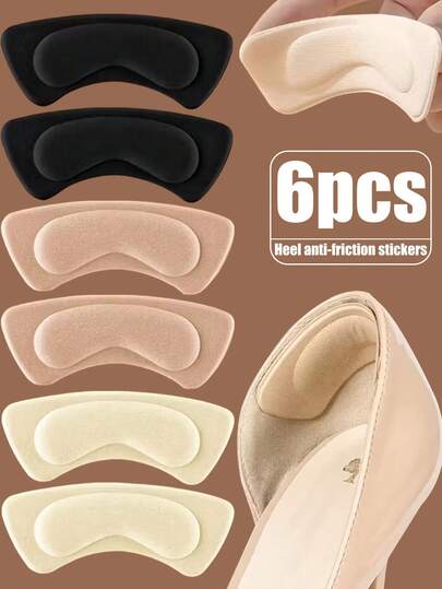 6 piezas de plantillas acolchadas gruesas, protectores de talón, forro de espuma antideslizante y amortiguadora, adecuado para tacones altos, botas y zapatos de vestir, comodidad todo el día, materiales confiables y duraderos, diseño antideslizante para zapatos, espuma de alta calidad, adecuado para hombres y mujeres, adecuado para estar de pie, caminar y correr - regalos ideales para Navidad, Halloween y Acción de Gracias