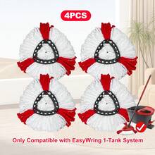 1/2/3/4pcs Mop Heads Replacement Compatible With EasyWring Spin Mop , Microfiber, Deep Cleaning Machine Washable And Easy-To-Replace