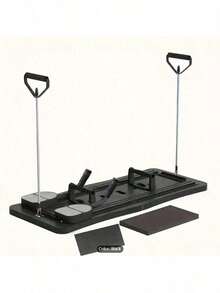 5-in-1 faltbare Pilates-Platte - tragbarer Multifunktions-Widerstandstrainer mit Widerstandsbändern und Griffen, Lila. Ideal für Rumpfkraft, Muskelformung und Beweglichkeitstraining