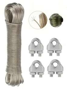 2.5mm Copper Plated Steel Wire Rope, Suitable For Home Drying, Outdoor Use, Also Can Be Used As Luggage Binding Rope - Multicolor - View 1