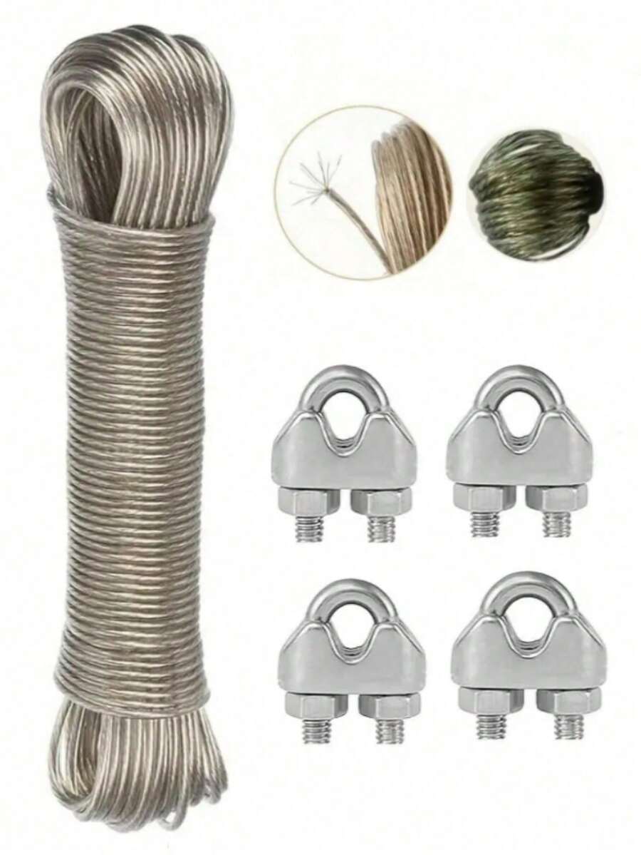 2.5mm Copper Plated Steel Wire Rope, Suitable For Home Drying, Outdoor Use, Also Can Be Used As Luggage Binding Rope - Multicolor - View 1