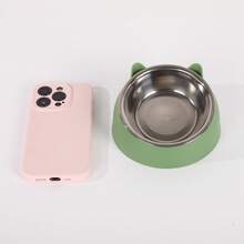 15°倾斜宠物喂食碗 - 100毫升容量，有效保护颈部（适用于猫）