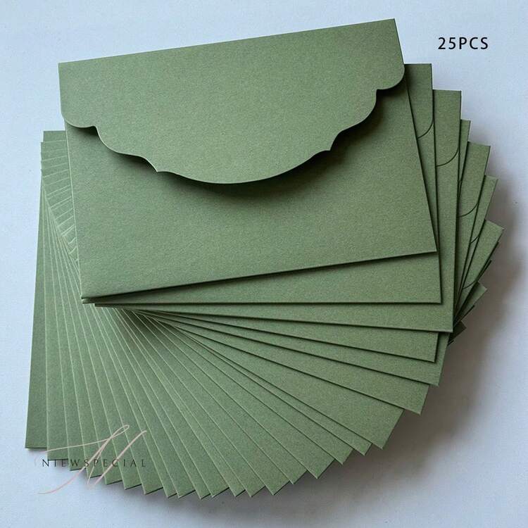 10/20/25pcs Set Tri-Fold Pocket Wedding Invitation Envelopes, Simple Invitation Envelopes For Engagement, Christening, DIY Invitations, 5*7 Inch Invitations, Pocket Invitations, Customized Invitations, New Design Covers. Christmas Cards - Multicolor - View 16