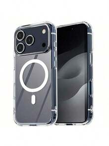 Magnetic Clear Case For I Phone 17 Pro Max (6.9"), I Phone 17 Pro(6.3inch) Case  I-Phone 17 Air(6.6inch)/I Phone 17 Case Compatible With MagSafe, Military-Grade Protection, Rugged Shockproof Bumper Anti-Yellowing Transparent Slim Protctive Cover - 清除 - 查看 7
