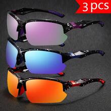 FIYLROG 3-Pair Set Contrast Color Temple Design, Small Polka Dot Print Frame, Candy Color Multicolor Combination Glasses - Multicolor - View 8