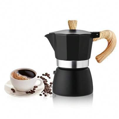 Moka Italiano para preparar café, ideal para extraer espresso al aire libre y preparar café a mano