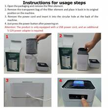 Purificador de aire con filtro HEPA, iones negativos, eliminación de formaldehído, pelo de mascotas y polvo, purificador de aire para habitaciones grandes, eliminación de olores y limpieza del aire de polvo