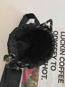 Men's Retro Mini Messenger Bag, Unique Design Crossbody Shoulder Bag, Casual Street Style Phone Pouch - Black - View 8