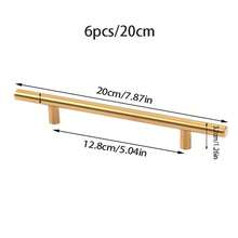 6/10 PCS Gold Cabinet Drawer Pulls - Kitchen Cabinet Handles, Brushed Nickel Finish, Stainless Steel Drawer Knobs, Suitable For Drawers