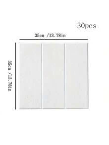 30pcs Waterproof Foam Wall Stickers, 3D Wood Grain Design Self-Adhesive Wallpaper, Suitable For Bathroom, Kitchen And Simple Home Wall Renovation