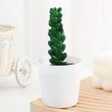 1 Stück Künstliche Flockige Sukkulente mit Diamantmuster/Kleiner weißer Topfpflanze, künstliche Blumendekoration, Gefälschte Topfpflanze, lebensechte grüne Pflanze, geeignet für Zimmer, Wohnzimmer, Teetisch, Schreibtisch, Geschenk, Weihnachten