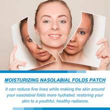 EELHOE Collagen Nasolabial Folds Patch Lighten Nasolabial Folds Lift Firm Facial Skin Fade Fine Lines Hydrogels Moisturizing Anti Wrinkle Mask 10PCS - 藍色 - 查看 8