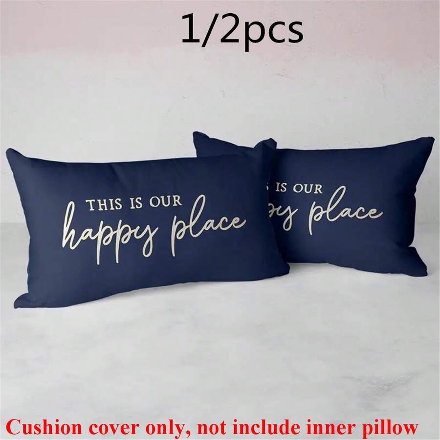 1 pieza/2 piezas Funda de cojín decorativa navideña, adecuada para sala de estar y dormitorio, decoración navideña, regalo de Navidad, adorno navideño, 50x30 cm, no incluye relleno de cojín