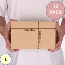 30 paquete de cajas de cartón, caja de embalaje de cartón corrugado pequeña para envíos, caja de embalaje para regalo sorpresa, caja de almacenamiento personal, caja de embalaje para pequeños negocios, color marrón - Multicolor - Ver 14