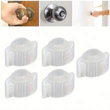 1 Stück transparenter Gummi Türgriff Überzug - Griffverstärker, passt auf runde Griffe, mit Stoßschutz - leicht drehbares Zubehör für Heim-Sicherheit und Dekoration