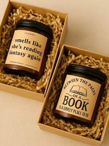 1 Scented Lavender Soy Wax Candle – Christmas And Birthday Gift For Book Lovers | Reading Accessory And Book-Themed Decoration | Original Gifts For Readers, Writers, Teachers, And Librarians | Funny Gifts For Bookworms, Women, And Men